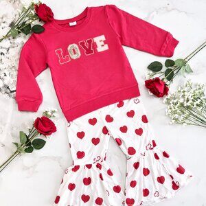 2 Piece Girl's Valentine's Day Outfit (Toddler)